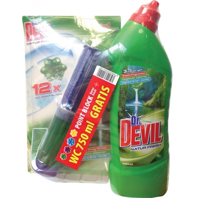 Devil Natur Fresh Gel WC 750ml + Stempel 75ml